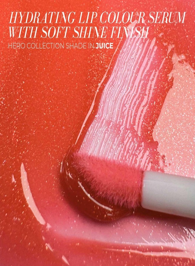 FITGLOW Beauty Lip Colour Serum | Hydrating Lip Gloss | Plumping Anti-Aging Lip Treatment | Natural Shine with Pomegranate Sterols & Collagen | Buildable Color for Dry Chapped Lips | Juice - 10g - Image 2